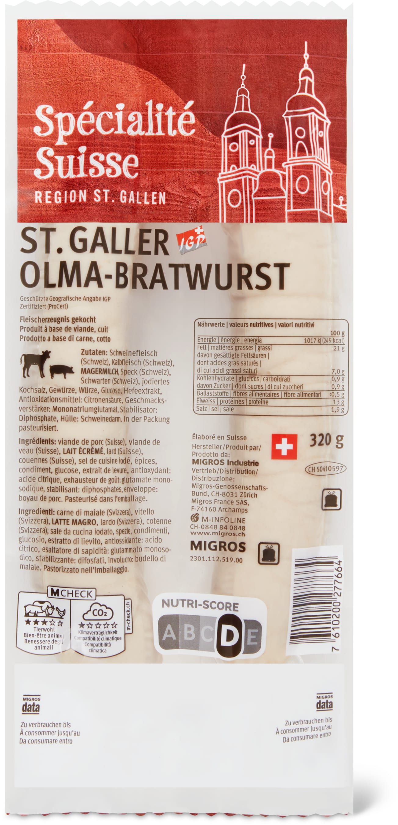 Bratwurst Spécialité Suisse